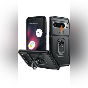 for Google Pixel 8 Case, [Built-in Rotatable Kickstand Ring]